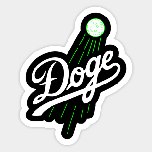 Doge To The Moon Logo Sticker